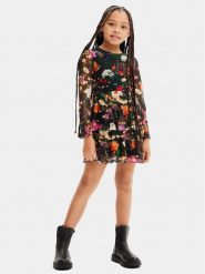 Desigual Sukienka codzienna 23WGVK12 Kolorowy Regular Fit. Sukienki dziewczęce Desigual, bez wzorów, z syntetyku, bez ramiączek. Za 329.99 zł.