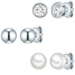Rafaela Donata Komplet z kryształami Swarovski® srebro wysokiej próby zdobiony kryształkami Swarovski® Perła hodowlana słodkowodna srebrny Kolczyki 1. Szare kolczyki damskie Rafaela Donata, z perłą, srebrne, na sztyftcie. Za 249.99 zł.
