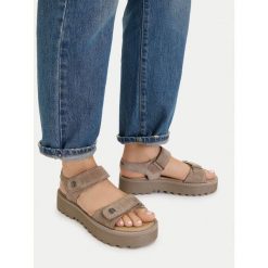 Sandały G-Star. Brązowe sandały damskie G-Star, bez wzorów, bez obcasa, na płaskiej podeszwie. Za 173.99 zł.
