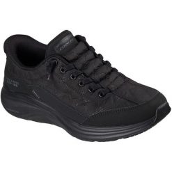 Buty sportowe damskie Skechers Contour Foam. Czarne buty sportowe na co dzień damskie Skechers, bez wzorów, z syntetyku. Za 369.99 zł.