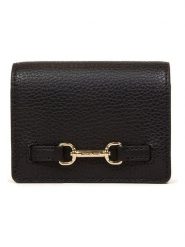 Michael Kors Skórzany portfel w kolorze czarnym - 10 x 8 x 3 cm rozmiar: onesize. Czarne portfele damskie Michael Kors, bez wzorów, z materiału. Za 296.95 zł.