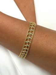 DI GIORGIO Pozłacana bransoletka z turkusami rozmiar: onesize. Niebieskie bransoletki damskie DI GIORGIO, pozłacane. Za 339.99 zł.