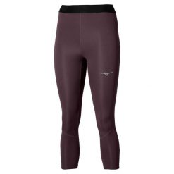 Damskie legginsy 3/4 Mizuno Core Impulse. Fioletowe legginsy damskie Mizuno, l, z aplikacjami, z materiału. Za 217.00 zł.