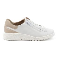WASAK Półbuty damskie sneakersy skórzane 0720W białe. Białe półbuty damskie bez wzorów, ze skóry, biznesowe, bez obcasa. Za 408.14 zł.