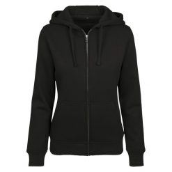 Damska Bluza Z Kapturem Merch Slim Z Pełnym Zamkiem Błyskawicznym. Czarne bluzy z kapturem damskie BUILD YOUR BRAND, s. Za 148.99 zł.