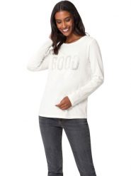 Heine Koszulka w kolorze białym rozmiar: 44. Białe bluzki damskie Heine, bez wzorów, bez kołnierzyka, bez ramiączek. Za 61.02 zł.