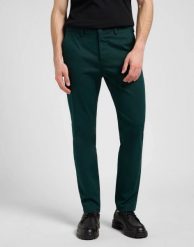 MESKIE SPODNIE LEE SLIM CHINO JADE FOREST 112370610. Spodnie materiałowe męskie Lee, bez wzorów, z materiału. Za 219.99 zł.