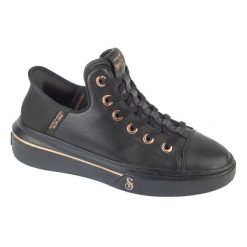 Buty sportowe Sneakersy damskie, Slip-Ins: Snoop One - OG Leather. Czarne buty sportowe na co dzień damskie Skechers, bez wzorów, trekkingowe. Za 449.99 zł.