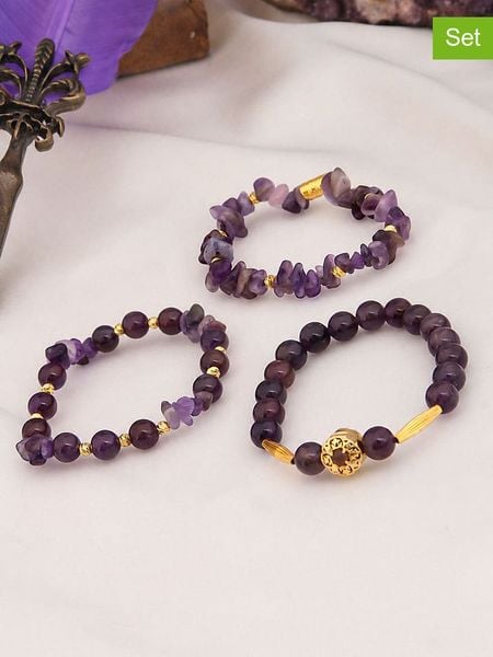 L'Atelier de Gaia Bransoletki (3 szt.) rozmiar: onesize. Różowe bransoletki damskie L'Atelier de Gaia, z mosiądzu. Za 119.95 zł.