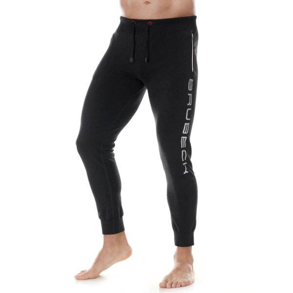 Spodnie dresowe termoaktywne męskie Brubeck. Czarne bielizna termoaktywna męska Brubeck, m, bez wzorów, z dresówki. Za 129.99 zł.