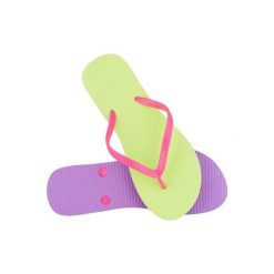Japonki basenowe damskie aqua-sport fluo. Czerwone klapki damskie AQUA-SPORT, bez wzorów, bez obcasa. Za 25.00 zł.