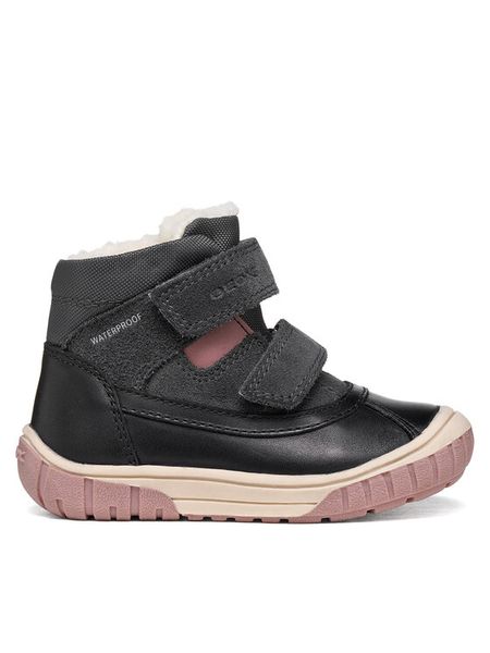Geox Kozaki B Omar Girl Wpf B462LC 04322 C0005 M Czarny. Czarne kozaki dziewczęce Geox, bez wzorów, ze skóry, bez obcasa. Za 319.99 zł.