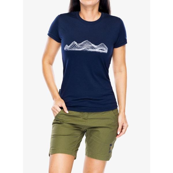 Koszulka merino damska Sensor Merino Active PT Tee SS. Niebieskie bluzki sportowe damskie Sensor, bez wzorów, bez ramiączek. Za 248.99 zł.