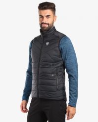 Kurtka puchowa bez rękawów Kilpi Heateo. Czarne kurtki męskie Kilpi, na zimę, m, bez wzorów, z hardshellu, biznesowe, bez kaptura. Za 392.50 zł.