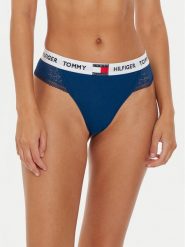 Tommy Hilfiger Stringi UW0UW05619 Niebieski. Niebieskie stringi damskie Tommy Hilfiger, s, bez wzorów, z bawełny. Za 89.99 zł.
