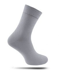 Skarpetki Męskie, Jednokolorowe, Bezuciskowe, BAWEŁNA - NADIR - Popielate. Szare skarpetki męskie Nadir, bez wzorów, z bawełny. Za 14.90 zł.