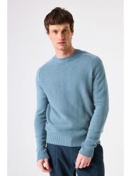 Garcia Sweter w kolorze błękitnym rozmiar: 3XL. Niebieskie swetry męskie Garcia, xl, bez wzorów, z wełny, bez kołnierzyka. Za 173.99 zł.