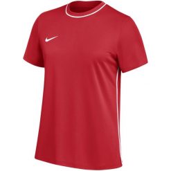 Koszulka damska Nike Dri-Fit Park 26. Czerwone t-shirty damskie Nike, l, bez wzorów, z poliesteru, bez ramiączek. Za 66.99 zł.