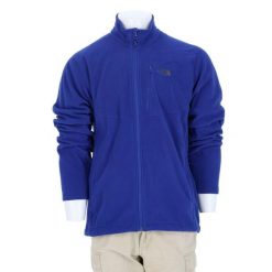 Second life - Męska niebieska kurtka polarowa TNF - Jak nowy. Niebieskie kurtki męskie The North Face, m, bez wzorów, z polaru, sportowe, bez kaptura. Za 170.36 zł.