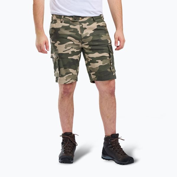 Spodenki trekkingowe męskie Pinewood Värnamo Serengeti. Zielone szorty męskie Pinewood, z bawełny, bez kołnierzyka. Za 219.99 zł.