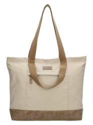 Beagles Shopper bag "Mount Fuji" w kolorze beżowym - 47 x 38 x 14 cm rozmiar: onesize. Brązowe shopper bag damskie Beagles, bez wzorów, z bawełny, na ramię, bez dodatków. Za 104.64 zł.