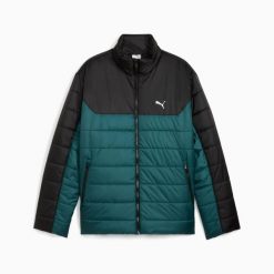 Kurtka puchowa męska Puma ESS PADDED zielona 68521075 r S. Zielone kurtki męskie Puma, na zimę, l, bez wzorów, z puchu, klasyczne, bez kaptura. Za 275.16 zł.