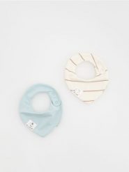 Szalik Muminki 2 pack - jasnoniebieski. Niebieskie szaliki dziecięce Reserved, z bawełny, bez ramiączek. W wyprzedaży za 29.99 zł.