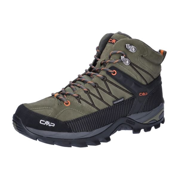Buty trekkingowe dla mężczyzn CMP Rigel MID. Zielone buty trekkingowe męskie CMP, z zamszu, bez zapięcia, trekkingowe. Za 397.89 zł.