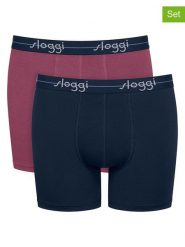 Sloggi Bokserki (2 pary) "Start" w kolorze bordowo-granatowym rozmiar: M. Czerwone bokserki męskie Sloggi, bez wzorów. Za 72.95 zł.