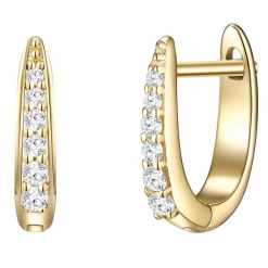 Glanzstücke München Srebrne kolczyki kreole srebro wysokiej próby Cyrkonia różowe złoto Kolczyki koła 1 ct Damski. Czerwone kolczyki damskie Glanzstücke München, z cyrkonią, pozłacane. Za 199.99 zł.