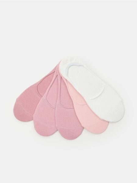 Skarpetki 5pack - różowy. Czerwone skarpetki damskie Sinsay, bez wzorów. W wyprzedaży za 5.99 zł.