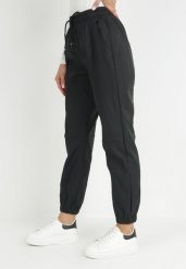 Czarne Spodnie Dresowe Joggery High Waist Azelo. Czarne spodnie dresowe damskie Born2be, l, bez wzorów, z dresówki. Za 84.99 zł.