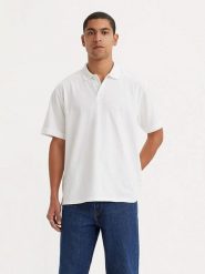 Levi's Koszulka polo w kolorze białym rozmiar: L. Białe koszulki polo męskie Levi's, l, bez wzorów, z bawełny, bez ramiączek. Za 124.95 zł.