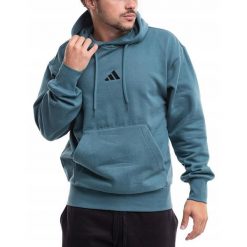 Bluza Męska Z Kapturem adidas Sportowa Dresowa Treningowa Hoodie roz. XXL. Niebieskie bluzy sportowe męskie Adidas, m, z bawełny. Za 174.00 zł.