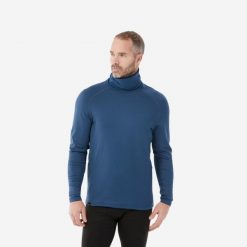 Koszulka termoaktywna narciarska męska Wedze BL 500 rollneck. Niebieskie bielizna termoaktywna męska WED'ZE, l, bez wzorów, z elastanu. Za 69.99 zł.