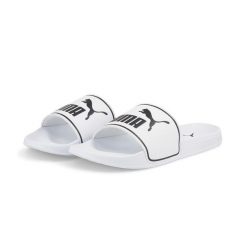 Klapki basenowe dla dorosłych Puma Leadcat 2.0. Białe klapki damskie Puma, bez wzorów, z materiału, bez obcasa. Za 119.99 zł.