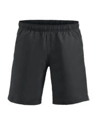 Clique Hollis spodenki sportowe unisex z kontrastowym pipingiem – black/white. Czarne szorty męskie CLIQUE, bez wzorów, z poliesteru, sportowe. Za 153.11 zł.