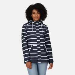 Damska kurtka turystyczna parka z membraną przeciwdeszczowa Bayla. Niebieskie parki damskie Regatta, l, bez wzorów, z poliesteru. Za 199.99 zł.