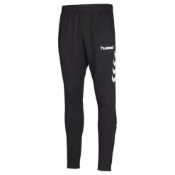 Spodnie dresowe sportowe męskie Hummel Core Poly Pant. Czarne spodnie dresowe męskie HUMMEL, bez wzorów, z dresówki. Za 191.00 zł.