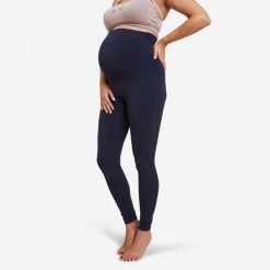 Legginsy Do Jogi Ciążowe Granatowe. Niebieskie legginsy damskie KIMJALY, xs, bez wzorów, z dzianiny. W wyprzedaży za 59.99 zł.