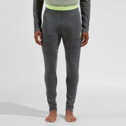 Legginsy termoaktywne męskie Odlo NATURAL Performance Wool. Szare bielizna termoaktywna męska Odlo, l, bez wzorów, z materiału. Za 297.49 zł.