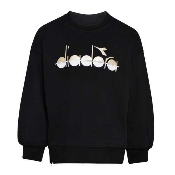 Bluza dziewczęca DIADORA JG.SWEATSHIRT CREW 5PALLE. Czarne bluzy z kapturem damskie Diadora, m, z bawełny. Za 39.99 zł.