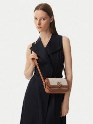 Tommy Hilfiger Torebka Th Script Flap Crossover Canvas AW0AW18737 Kremowy. Białe listonoszki damskie Tommy Hilfiger, bez wzorów, z materiału, bez dodatków. Za 849.99 zł.