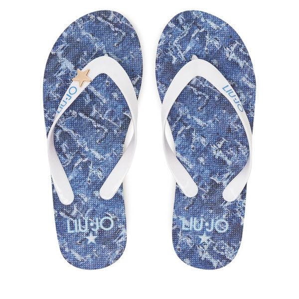 Japonki Liu Jo. Niebieskie klapki damskie Liu Jo, bez wzorów, bez obcasa. Za 229.99 zł.