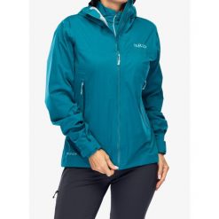 Kurtka w góry z membraną damska Rab Kinetic 2.0 Jacket. Niebieskie kurtki damskie RAB, bez wzorów, bez kaptura. Za 754.88 zł.