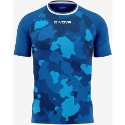 Męskie T-shirt Givova z nadrukiem w stylu kamuflażu niebiesko-zielonym. Niebieskie t-shirty męskie Givova, m, bez wzorów, z poliesteru, bez kołnierzyka. Za 75.66 zł.