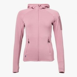 Bluza turystyka damska Swedemount Ultra Light Tech Midlayer Hood szybkoschnąca. Czerwone bluzy bez kaptura damskie SWEDEMOUNT. Za 249.99 zł.