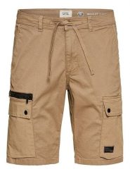 Camel Active Bojówki - Regular fit - w kolorze jasnobrązowym rozmiar: W38. Brązowe szorty męskie Camel Active, bez wzorów, z bawełny. Za 180.06 zł.