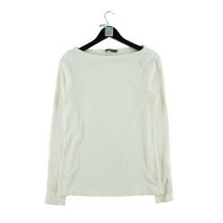 Second life - Długi rękaw Biała koszulka damska - Jak nowy. Białe t-shirty damskie Ralph Lauren, bez wzorów, bez kołnierzyka. Za 97.25 zł.