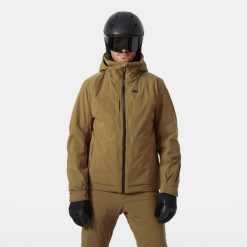 Kurtka narciarska Helly Hansen Atlas Infinity Stretch. Brązowe kurtki męskie Helly Hansen, m, bez wzorów, bez kaptura, narciarskie. W wyprzedaży za 2,898.00 zł.